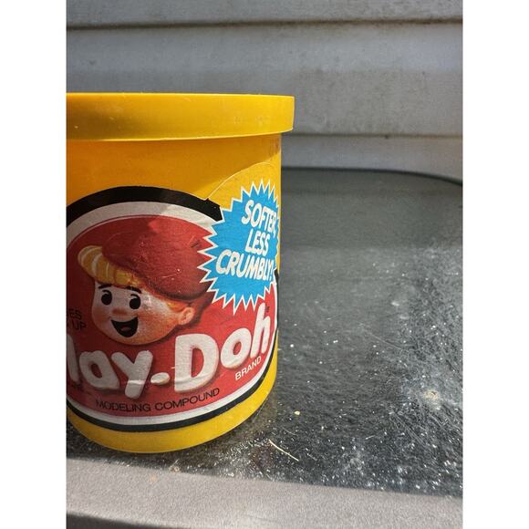 VTG USA Play-Doh With Contents And Lids Can 1991 Lot Yellow & Red PLAY DOH NEW - Picture 3 of 8